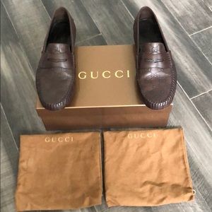 Brown GG GUCCI Loafers
